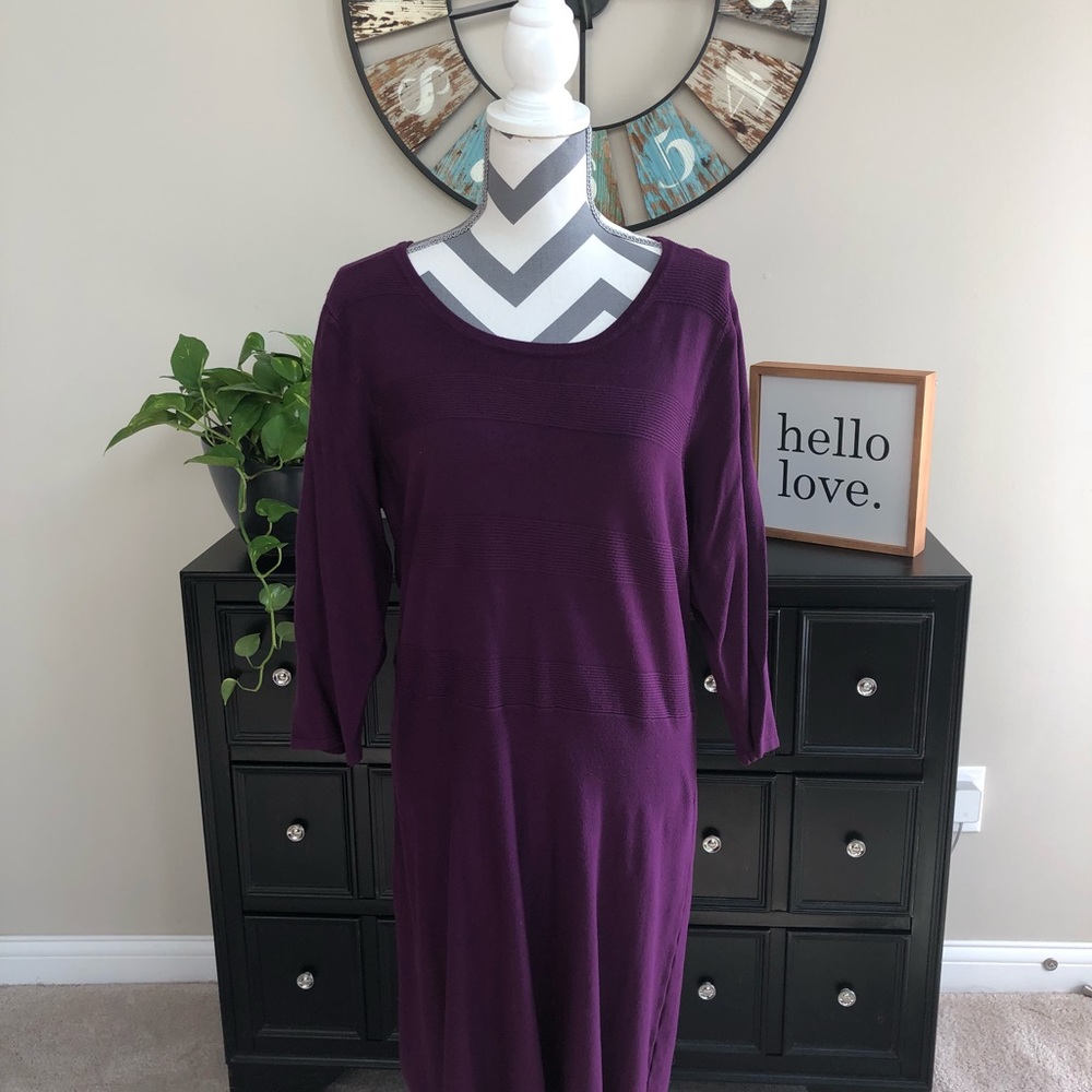 Worthington Purple Sweater Dress